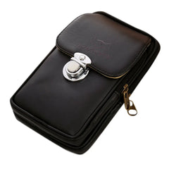 Men's Retro Casual Belt Bag Geometric Waist Packs Chest Phone Pouch