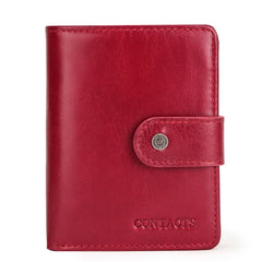 Men's Trifold Leather Wallet with Blocking Slim Lightweight