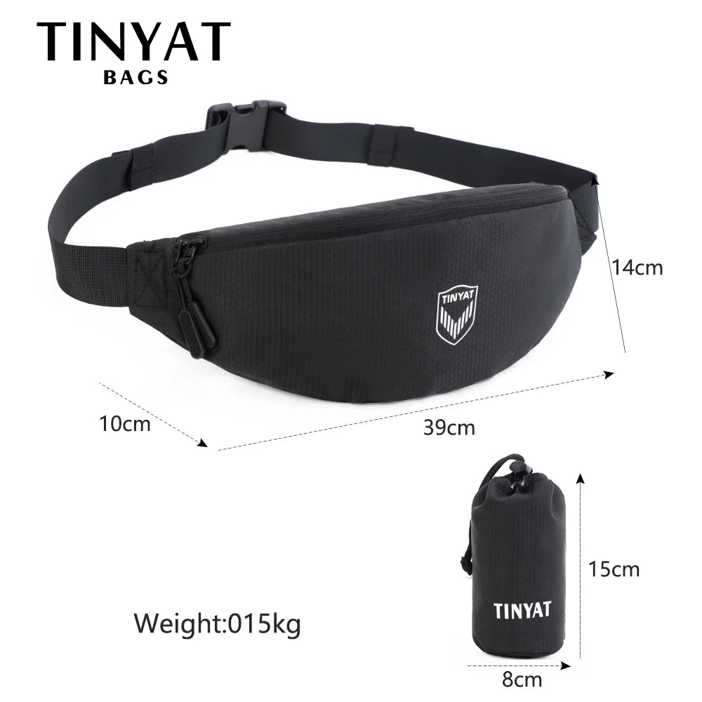 Men's Waist Bag Pack Light Waterproof Sports Fanny Bag