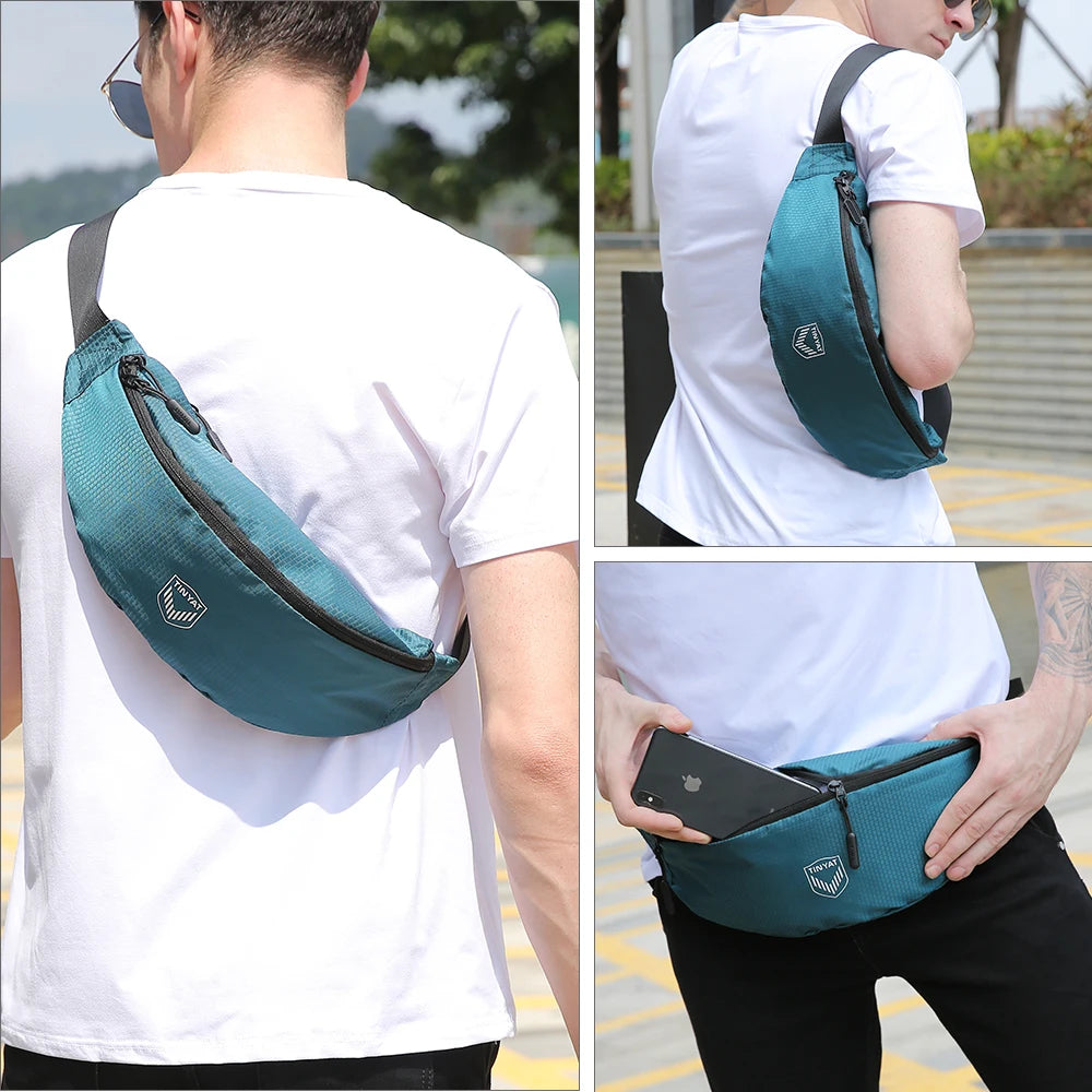 Men's Waist Bag Pack Light Waterproof Sports Fanny Bag