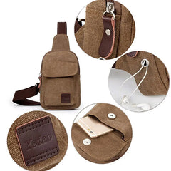 Men's Canvas Satchel Cross Body Shoulder Bag