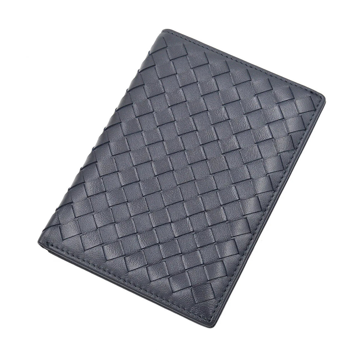 Sheepskin Woven Passport Holder Leather Travel Purse