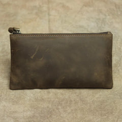 Men's Leather Phone Bag Long Retro Ultra-Thin Wallet