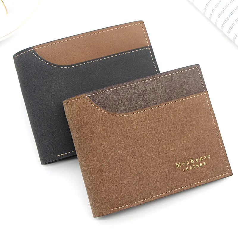 Men's Leather Business Short Wallet Money Bag