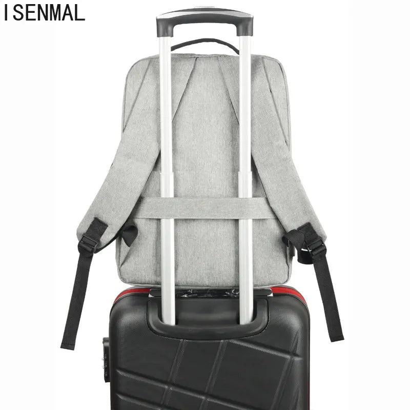 Men's Waterproof Laptop Backpack USB Charging Rucksack