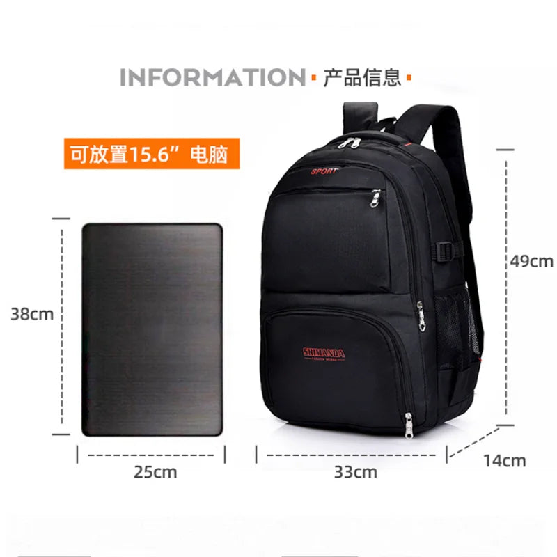 Men's Waterproof Casual Laptop Backpacks Large Capacity Schoolbags