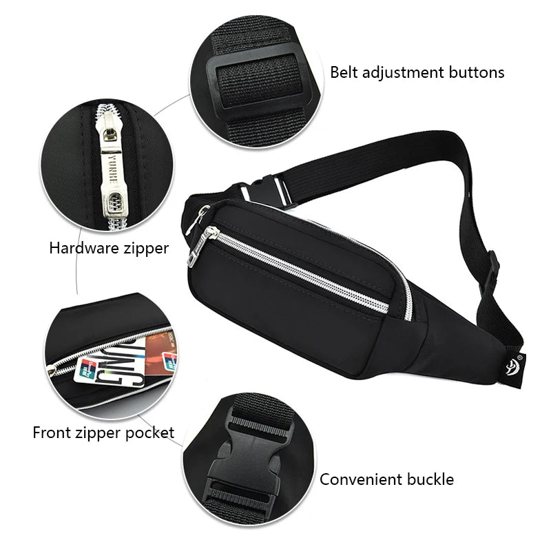 Men's Women's Sports Belt Waist Bag Running Waterproof Phone Wallet