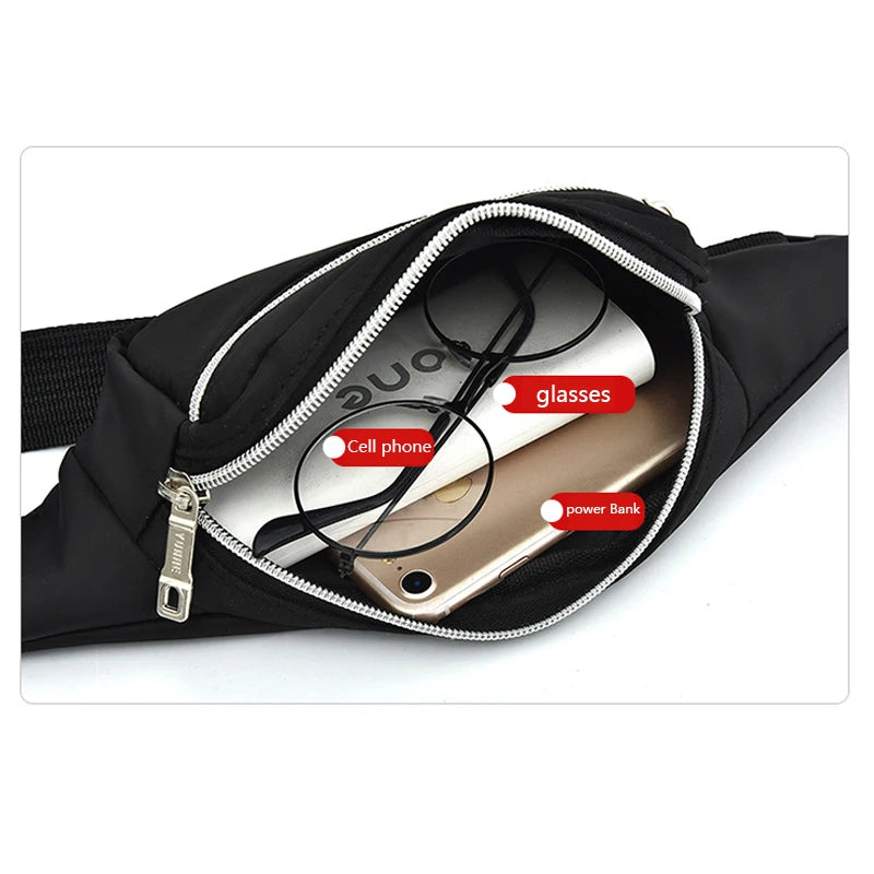 Men's Women's Sports Belt Waist Bag Running Waterproof Phone Wallet