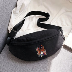 Samurai Print Waist Bag for Men and Women