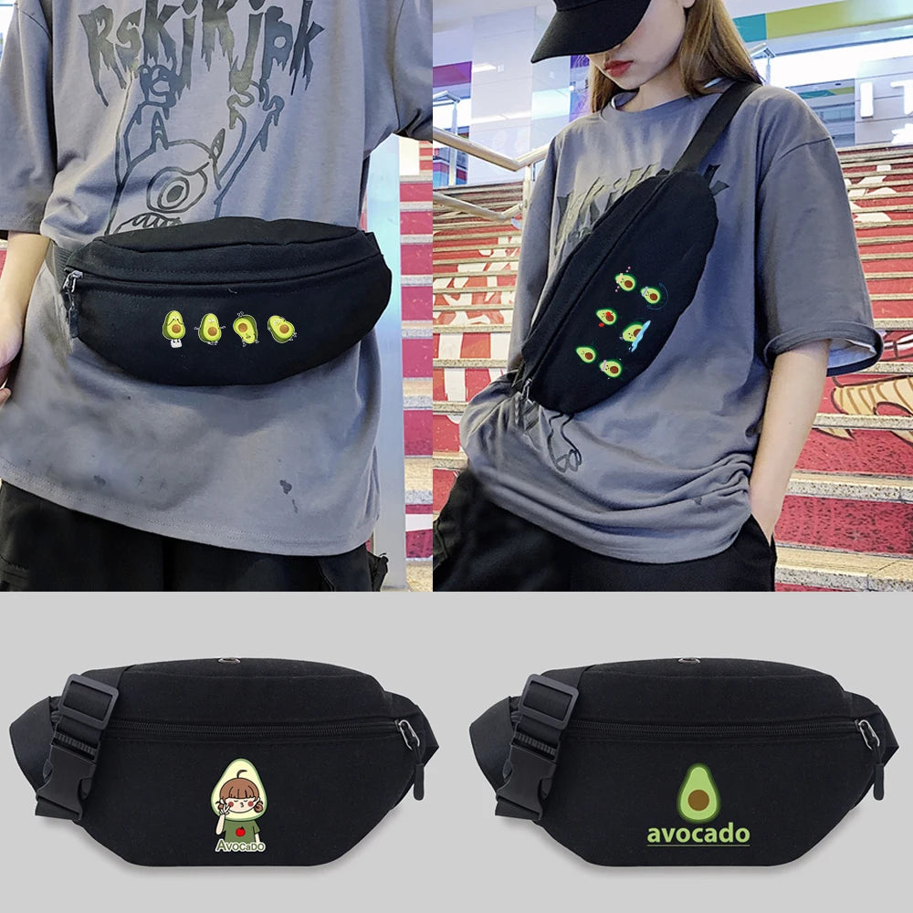 Large Phone Waist Bag Canvas Travel Fanny Pack for Men and Women