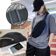 Large Phone Waist Bag Canvas Travel Fanny Pack for Men and Women