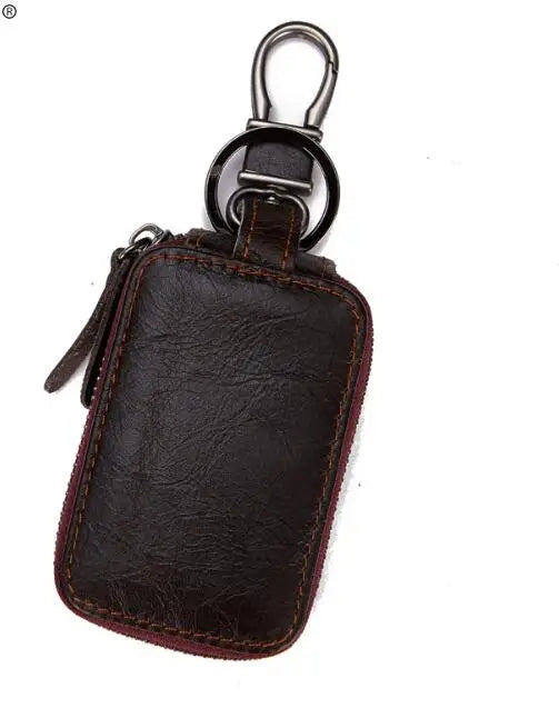 Men's Leather Car Key Bag Retro Style