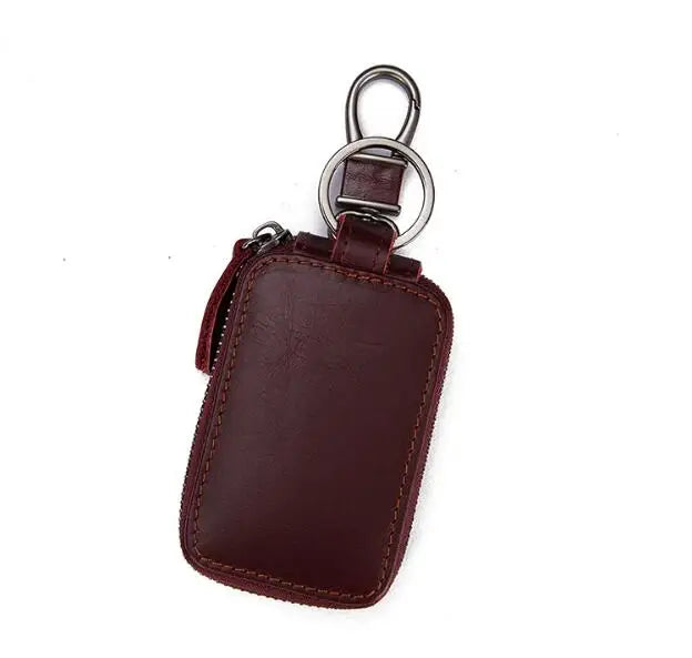 Men's Leather Car Key Bag Retro Style
