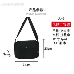 Canvas Messenger Bag Unisex Postman Shoulder Bag
