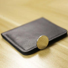 Men's Ultra-Thin Leather Clip Wallet Soft Brown Bag