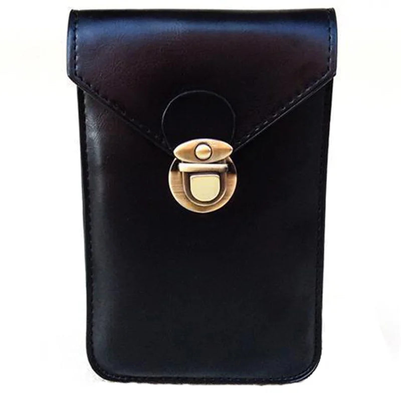 Men's PU Waterproof Waist Bag Double Lock Wallet