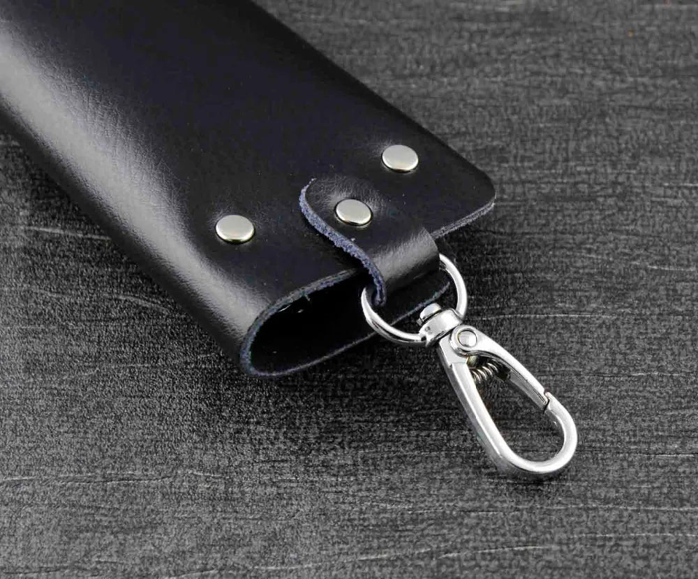Men's Leather Wallet Key Rings Holder Chain Wallet Case