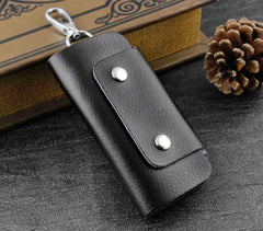 Men's Leather Wallet Key Rings Holder Chain Wallet Case