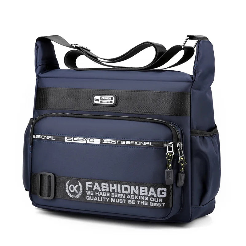 Men's Messenger Bag Nylon Shoulder Business Travel Lightweight Crossbody Bag