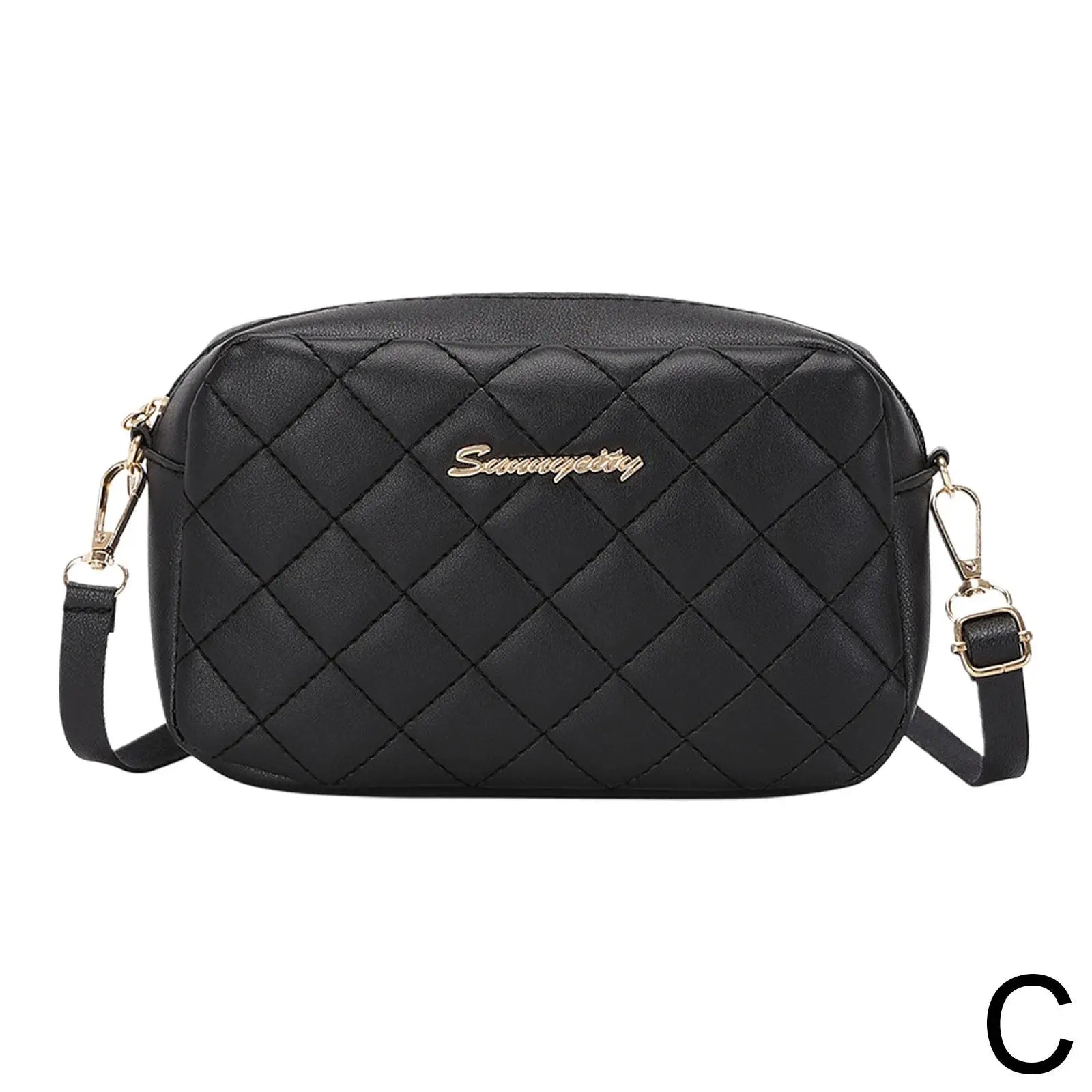 Embroidered Camera Crossbody Bag Chain Handbag