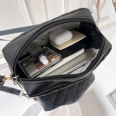 Embroidered Camera Crossbody Bag Chain Handbag