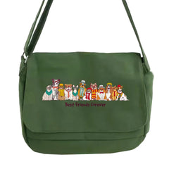 Japanese Dog Pattern Messenger Bag Multi-function Casual Shoulder Bag
