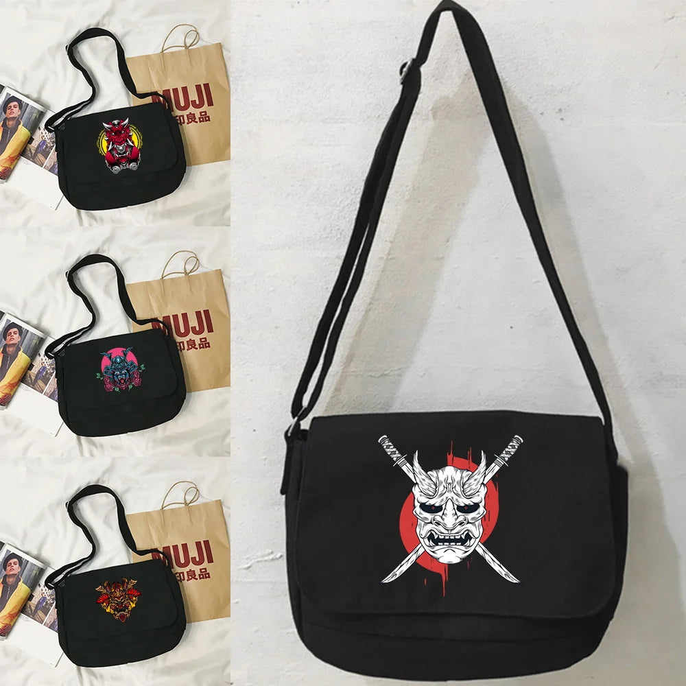 Japanese Multi-function Messenger Bag with Monster Pattern