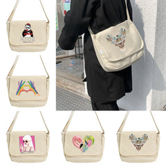 Japanese Multi-function Messenger Bag College Style One-shoulder Pattern Bags