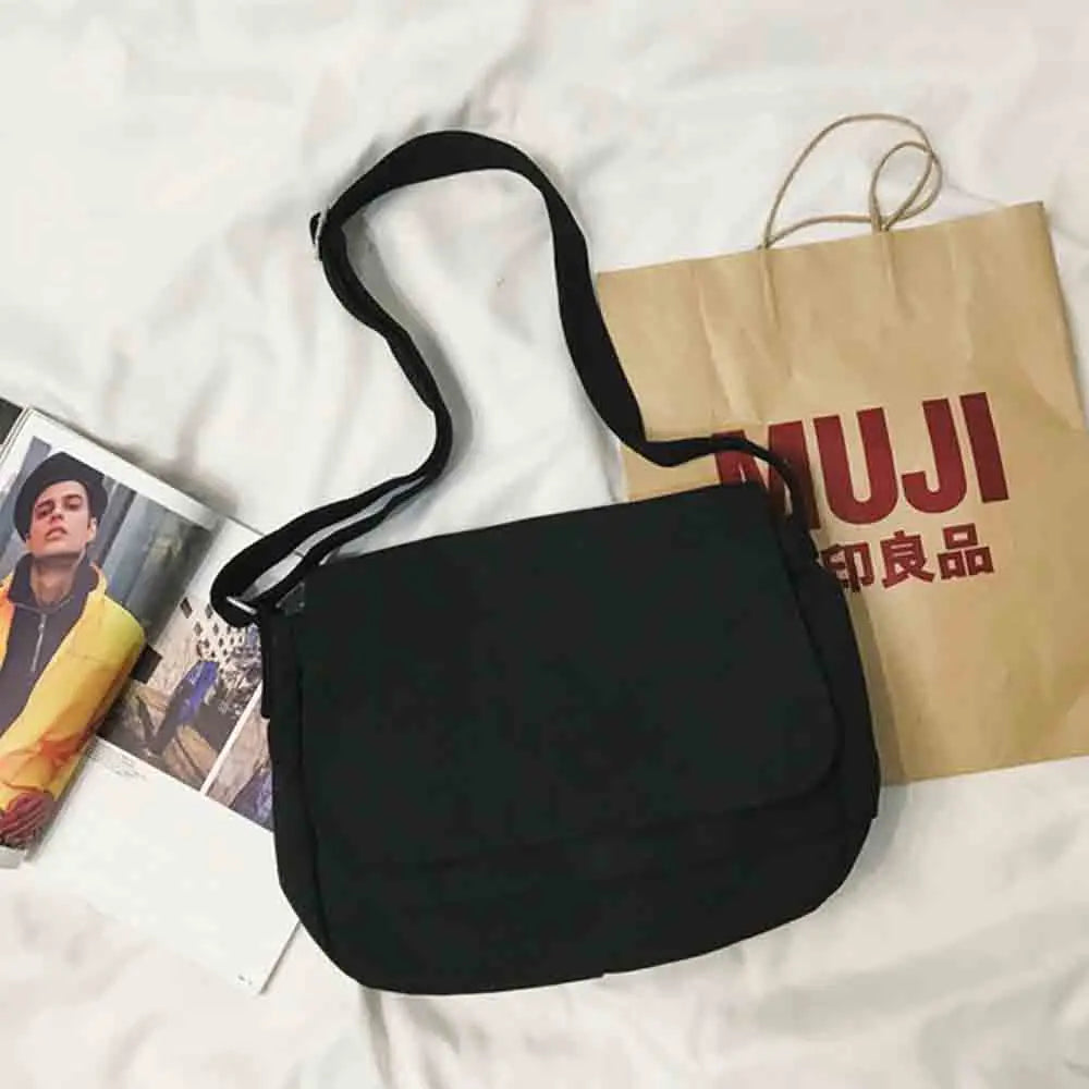 Monster Pattern Messenger Bag Youth College Style Portable Shoulder Bag