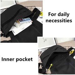 Monster Pattern Messenger Bag Youth College Style Portable Shoulder Bag
