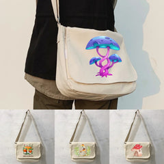 Harajuku Style Portable Messenger Bag with Mushroom Pattern