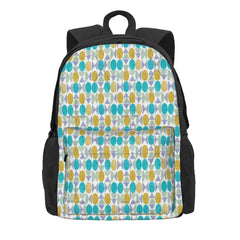 Modern Geometric Backpacks Textured Design School Travel Bags Eco Friendly