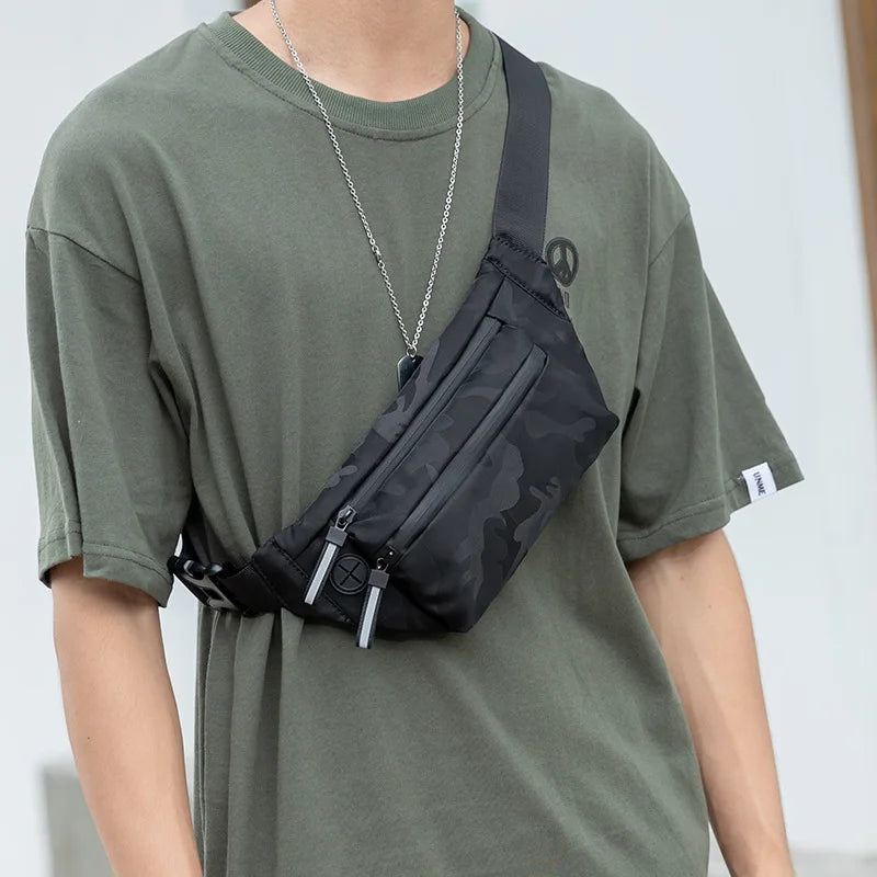 Men Waist Bag Chest Fanny Pack Waterproof Outdoor Crossbody Bags