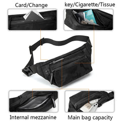 Men Waist Bag Chest Fanny Pack Waterproof Outdoor Crossbody Bags