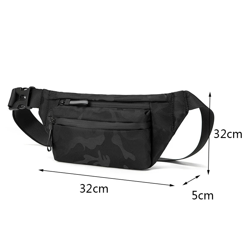 Men Waist Bag Chest Fanny Pack Waterproof Outdoor Crossbody Bags