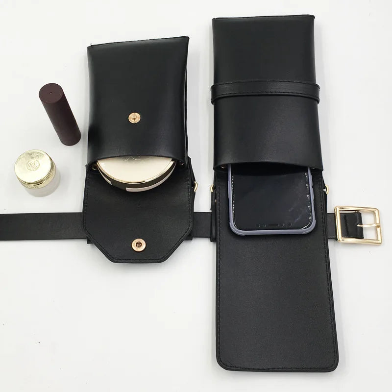Leather Waist Bag Fanny Pack Crossbody Chest Bag