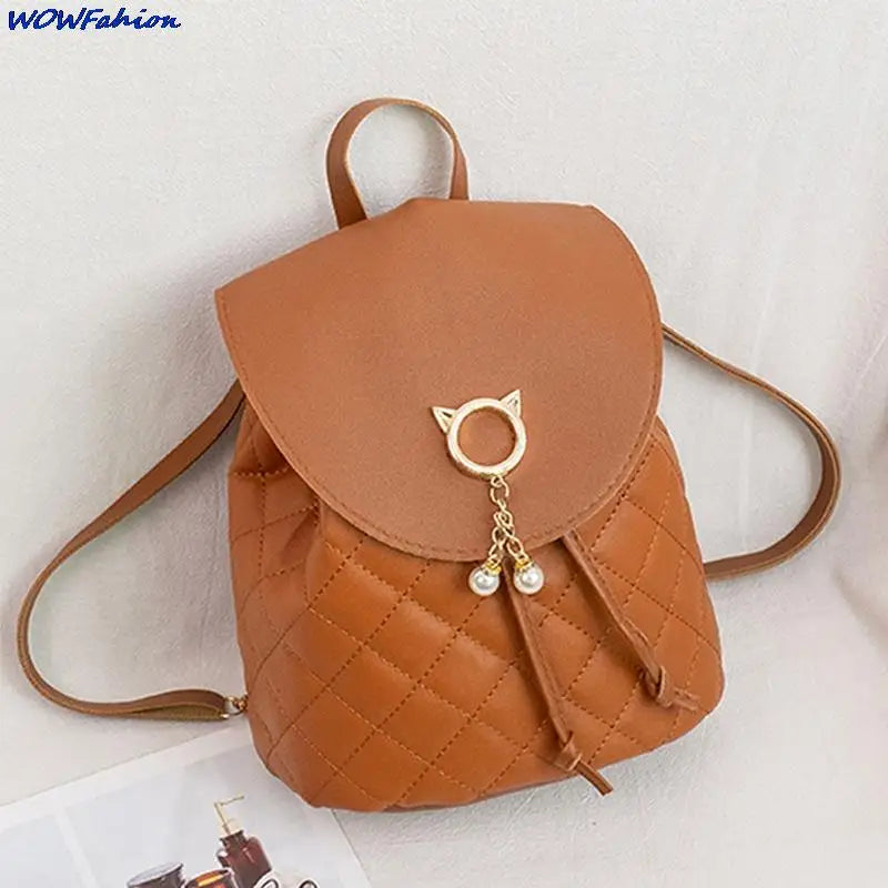 Mini Backpack Crossbody Bag For Teenage Girl Women PU Small Cover