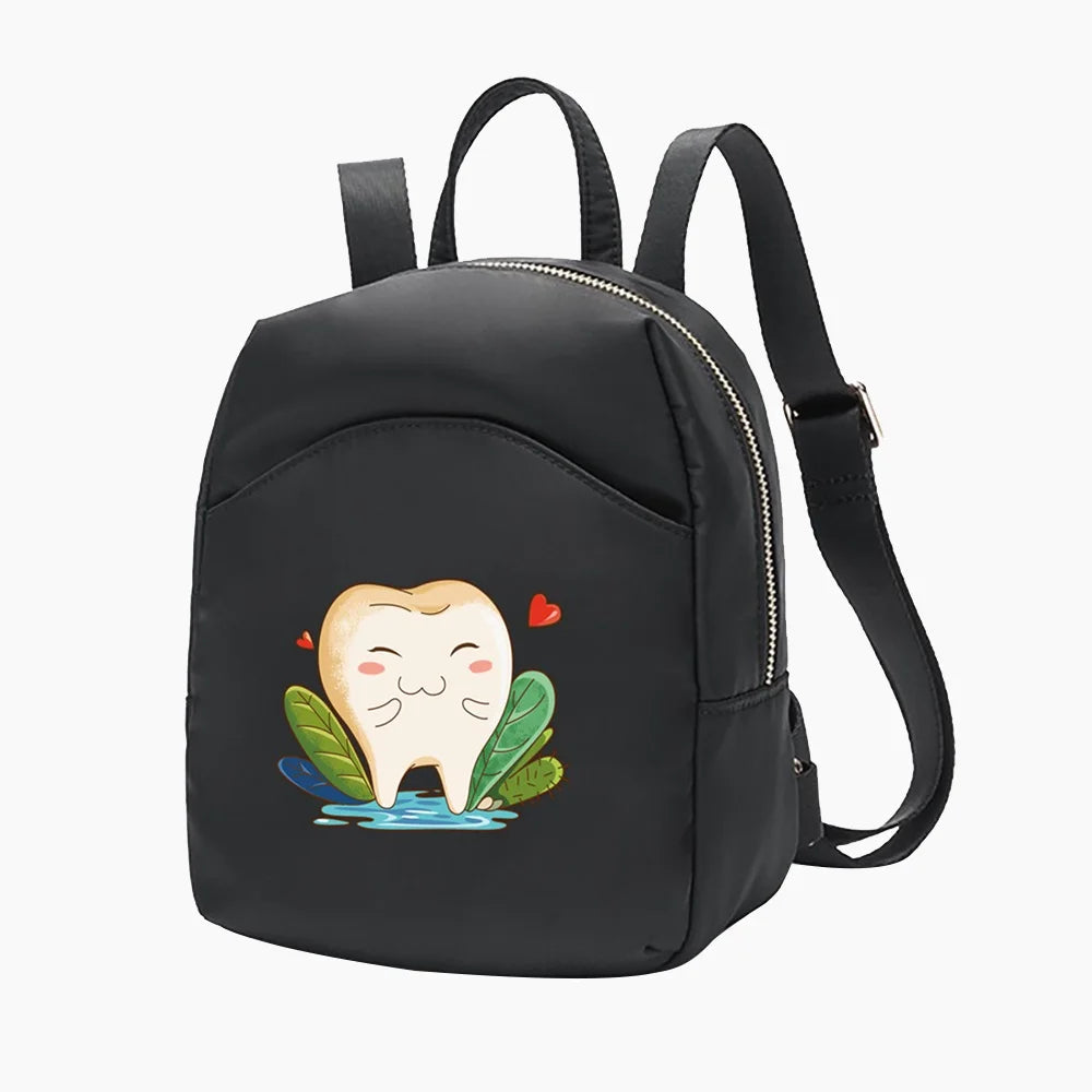 Teeth Pattern Mini Backpack Crossbody Bag for Women
