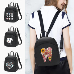 Teeth Pattern Mini Backpack Crossbody Bag for Women