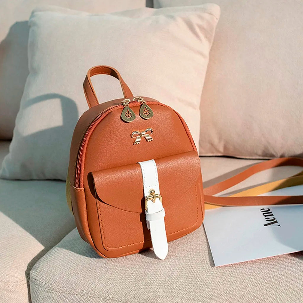 Mini Backpack PU Leather Backpack Small School Bags for Girls