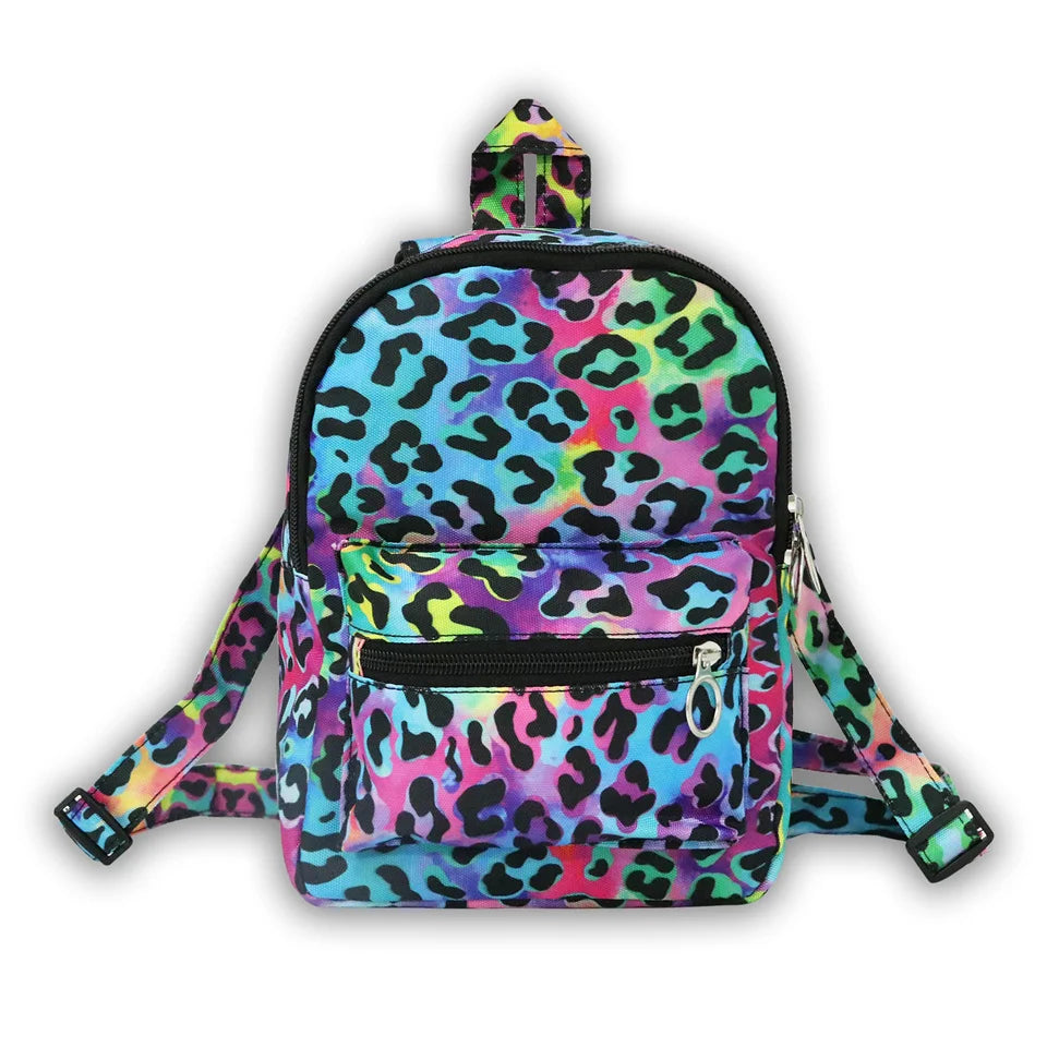 Leopard Mini Backpack Crossbody Bag for Teenage Girl