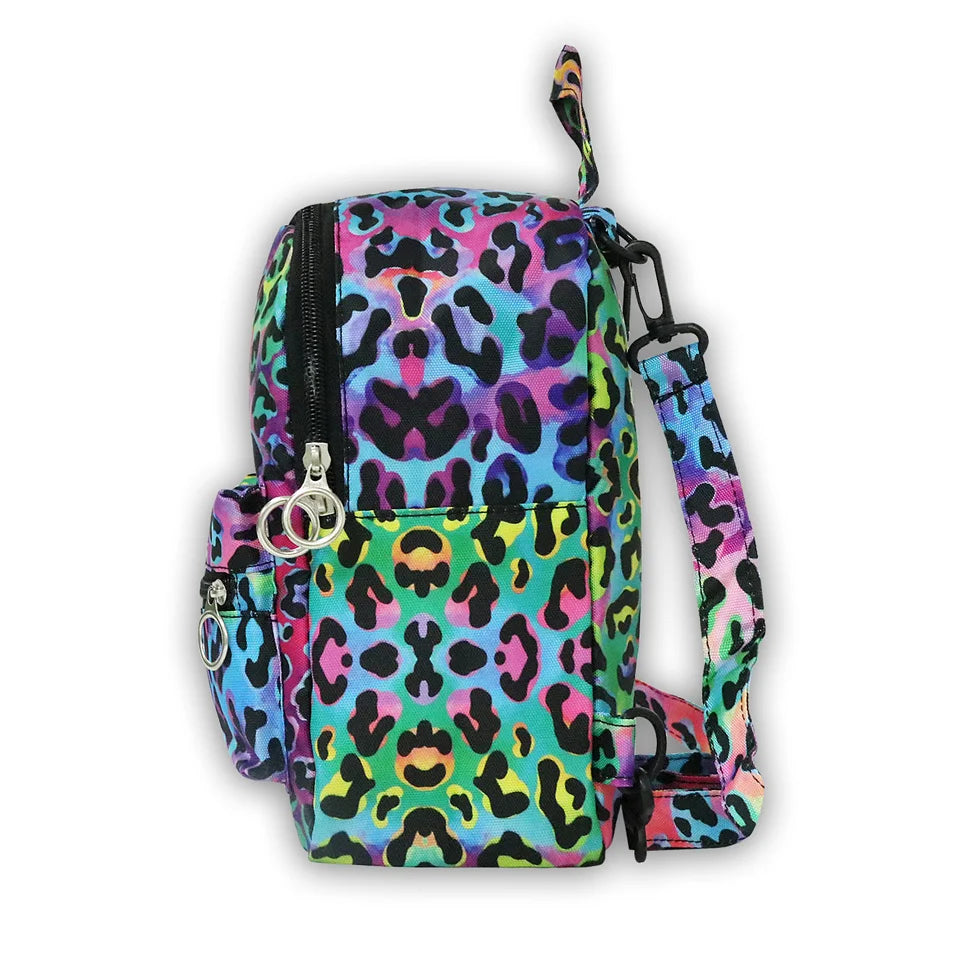 Leopard Mini Backpack Crossbody Bag for Teenage Girl