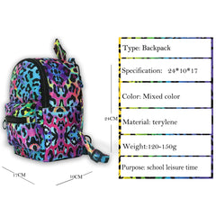 Leopard Mini Backpack Crossbody Bag for Teenage Girl