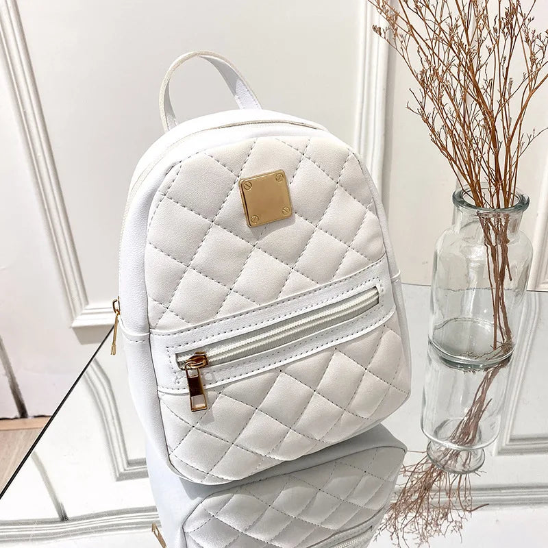 Women's Mini Backpack Shoulder Bag Messenger PU Leather Crossbody