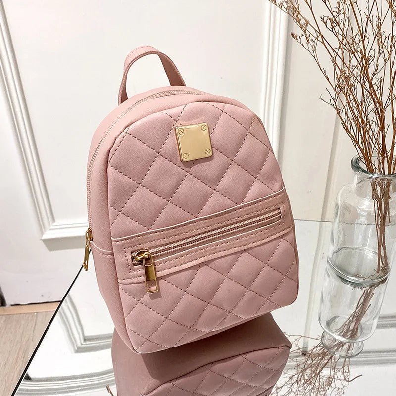 Women's Mini Backpack Shoulder Bag Messenger PU Leather Crossbody