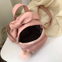 Solid Nylon Water Proof Mini Backpack Crossbody Bag