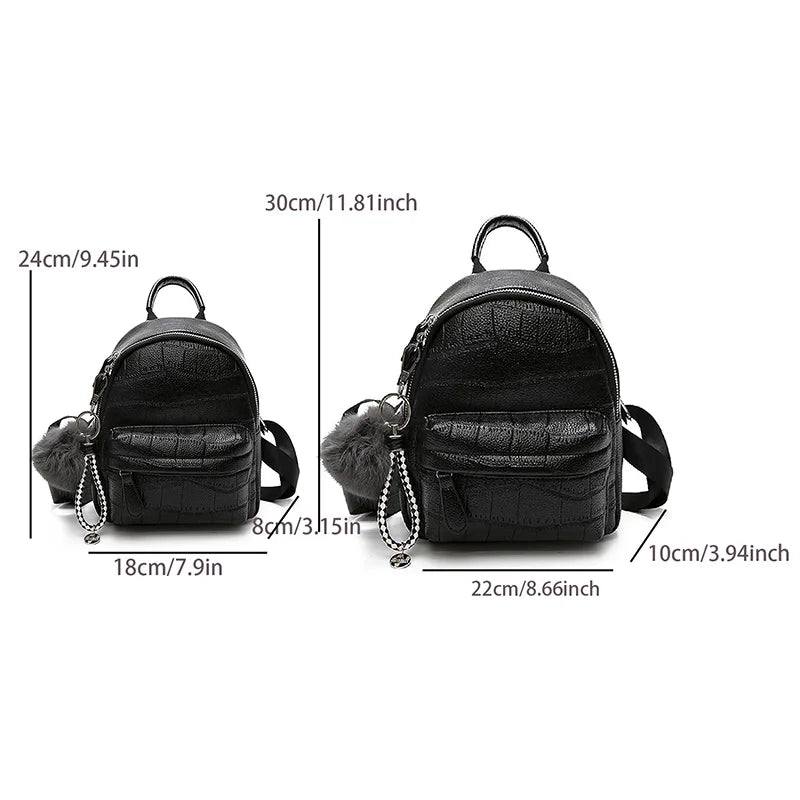 Mini Backpack Women PU Leather Small Backpack Female Back Pack