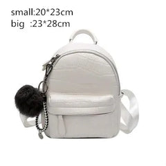 Small Women's PU Leather Mini Backpack