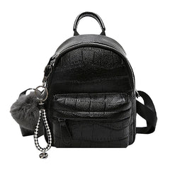 Mini PU Leather Backpack for Women Small Female Back Pack