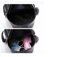 Women's Mini PU Leather Backpack Small Female Bag